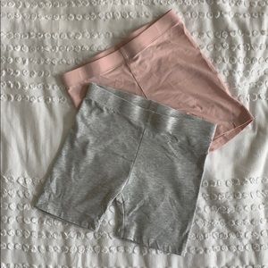 2 Girls cartwheel shorts/ biker shorts